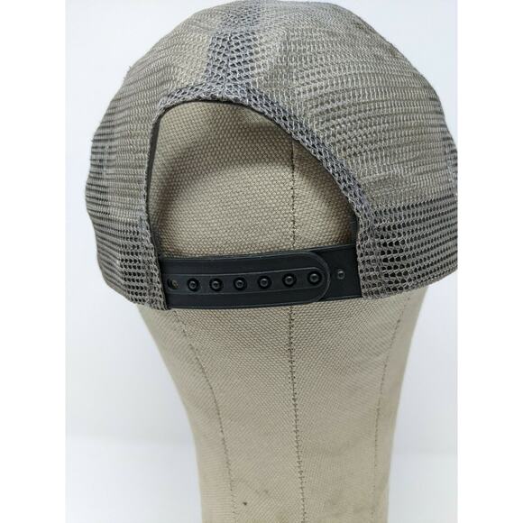 John Deere Brand Trucker Hat Meshback Snapback Build Indiana Black & Grey - Picture 6 of 11